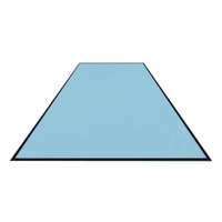 Schmutzfangmatte Colorstar,  azurblau,  waschbar,  glatter Rücken 74606085150-C59,  Maße (B x T): 60 x 85 cm