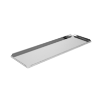SCHNEIDER Ausstell-/Thekenbleche,  Edelstahl 154061,  Maße: 200 x 600 x 15 mm,  mit offenen Ecken