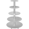 SCHNEIDER Etagen-Tortenständer,  Aluminium 146005,  5-Etagen,  silber