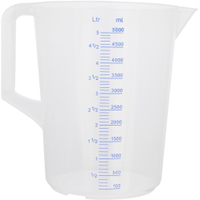 SCHNEIDER Messbecher mit Griff,  transparent 200015,  Fassungsvermögen: 5, 0 Liter