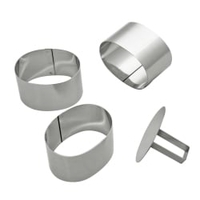 SCHNEIDER Schaumspeiseringe-Set,  Oval 166505,  Höhe: 78 mm,  4-teilig (3 Formen + 1 Drücker)