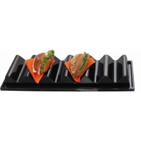 SCHNEIDER Snack-Verkaufsständer,  Wellenform 227550,  Kunststoff,  schwarz,  600 x 195 x 70 mm