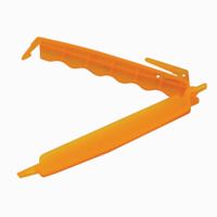 SCHNEIDER Verschluss-Clip,  orange,  mit Messer 391900,  1 Packung = 6 Stück,  120 mm