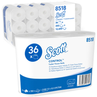 SCOTT Control™ 350 Toilet Tissue Rollen 8518,  1 Paket = 6 Packungen á 6 Rollen