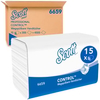 SCOTT Control™ Handtuchpapier,  1-lagig,  21 x 21, 5 cm 6659,  1 Karton = 15 Packungen à 300 Tücher = 4500 Tücher