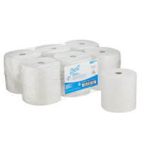 SCOTT Essential™ Handtuchrollen,  1-lagig,  weiß 6687,  1 Paket = 6 Rollen à 354 m = 2124 m