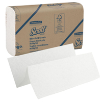 SCOTT Multifold Papierhandtücher,  1-lagig,  Z-Falz,  23, 5 x 23 cm 1804,  1 Karton = 16 Packungen à 250 Tücher