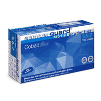 Semperguard Cobalt blue Nitrilhandschuhe blau,  puderfrei 3000014270,  1 Karton = 10 x 100 Stück = 1000 Stück,  Größe S (6-7)