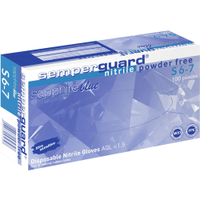 Semperguard Einmalhandschuhe Nitril,  blue Sapphire 3000006819,  1 Karton = 10 x 100 Stück = 1000 Stück,  Größe S (6-7)