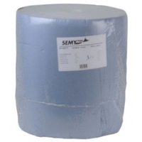 Semytop Industriepapierrolle,  blau,  3-lagig 1 Packung = 1 Rolle à 1000 Blatt