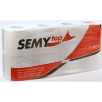 Semytop Toilettenpapier 1 Packung = 8 Rollen,  3-lagig,  hochweiß,  250 Blatt