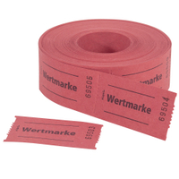 Sigel Gutscheinmarken-Rollen,  6 x 3 cm GR554,  1 Rolle = 500 Stück,  rot