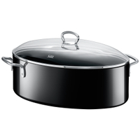SILIT Professional Ovaler Bräter,  mit Deckel 2136186908,  Maße: 36 x 25 cm,  5 x 20 cm