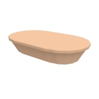 Snackschalen mit Deckel To Go,  oval,  204 x 119 x 43 mm 01353030-00000,  1 Stück,  Farbe: beständiges braun