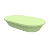 Snackschalen mit Deckel To Go,  oval,  204 x 119 x 43 mm 01353055-00000,  1 Stück,  Farbe: geselliges grün