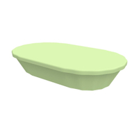 Snackschalen mit Deckel To Go,  oval,  204 x 119 x 43 mm 01353055-00000,  1 Stück,  Farbe: geselliges grün
