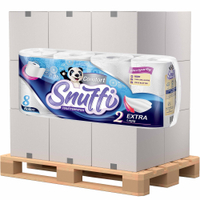 Snuffi Toilettenpapier Comfort,  2-lagig 1 Palette = 33 Pakete à 8 Packungen = 2112 Rollen