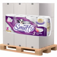 Snuffi Toilettenpapier Profi,  3-lagig 1 Palette = 33 Pakete à 8 Packungen = 2112 Rollen