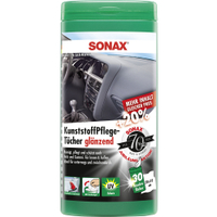 SONAX KunststoffPflegeTücher glänzend 04121000,  25 Tücher in wiederverschließbarer Box
