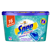 Spee Aktiv Duo-Caps Frische Kick Vollwaschmittel SFC16,  0, 32kg - Box für 16 Waschladungen