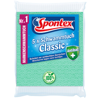 Spontex Classic Antibac Schwammtuch 19200054,  1 Packung = 5 Tücher