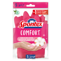 Spontex Comfort Haushaltshandschuh für jeden Tag,  seidenweich 12.253.236,  1 Paar,  Größe: 6, 5-7 (S),  Farbe: pink