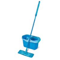 Spontex Express System+ XL Wischmop,  360° C Spin System 19800223,  1 Set = Mikrofaserwischer mit Eimer inkl. Mikrofaserbezug