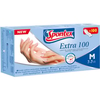 Spontex Extra Vinyl Einmalhandschuhe 12120157,  1 Packung = 100 Paar,  Größe: 7 - 7, 5