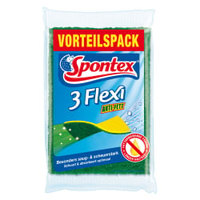 Spontex Flexi Anti-Fett Scheuerschwamm 19311068,  1 Packung = 3 Stück