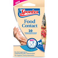 Spontex Food Contact Einmalhandschuhe 12968047,  1 Packung = 20 Stück,  Größe: 7 - 7, 5