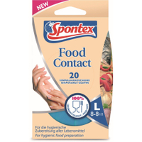 Spontex Food Contact Einmalhandschuhe 12968048,  1 Packung = 20 Stück,  Größe: 8 - 8, 5