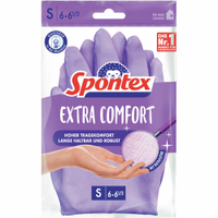 Spontex Haushaltshandschuhe,  extra Comfort,  Naturlatex 12307016,  1 Packung = 1 Paar,  Größe: 6 - 6, 5 (S),  Farbe: lila