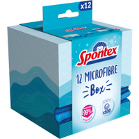 Spontex Microfibre Mikrofaser Spenderbox,  wiederbefüllbar 19700238,  1 Box = 12 Mikrofasertücher