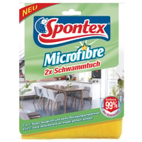 Spontex Microfibre Schwammtuch 19141052,  1 Packung = 2 Tücher,  ca. 17 x 20 cm
