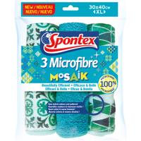 Spontex Mosaik Microfibre Allzwecktuch,  30 x 40 cm 19700041,  1 Packung = 3 Stück