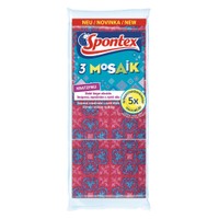 Spontex Mosaik Reinigungsschwamm,  kratzfrei 19411057,  1 Packung = 3 Stück