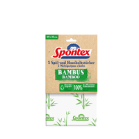 Spontex Spül-/ Haushaltstücher,  Bambustücher,  5er-Pack 19900210,  1 Packung = 5 Tücher,  Maße: 35 x 30 cm
