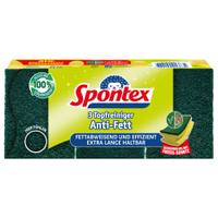 Spontex Topfschwamm,  Scheuerschwamm,  Anti-Fett-Schutz 19400357,  1 Packung = 3 Schwämme
