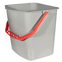 SPRINTUS Eimer,  grau 301220,  Volumen: 17 Liter,  roter Henkel