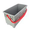 SPRINTUS Eimer,  Moppbox,  grau,  22 Liter 301271,  Roter Henkel und Deckel