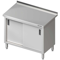 Stalgast Edelstahl Arbeitsschrank,  Schiebetüren,  Tiefe 600 mm VAS10652A,  Maße: (B x T x H) 1000 x 600 x 850 mm,  verschweißt