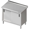 Stalgast Edelstahl Arbeitsschrank,  Schiebetüren,  Tiefe 600 mm VAS12652A,  Maße: (B x T x H) 1200 x 600 x 850 mm,  verschweißt