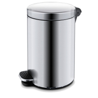 Stalgast Abfalleimer mit Pedal,  20 Liter HB3501020,  Farbe: satiniert