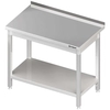 Stalgast Arbeitstisch,  Tiefe 600 mm,  mit Grundboden,  Edelstahl DAT08652A,  Maße: (B x T x H) 800 x 600 x 850 mm,  Selbstmontage