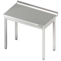 Stalgast Arbeitstisch,  Tiefe 600 mm,  ohne Grundboden,  Edelstahl DAT08650A,  Maße: (B x T x H) 800 x 600 x 850 mm,  Selbstmontage