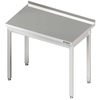 Stalgast Arbeitstisch,  Tiefe 600 mm,  ohne Grundboden,  Edelstahl DAT10650A,  Maße: (B x T x H) 1000 x 600 x 850 mm,  Selbstmontage