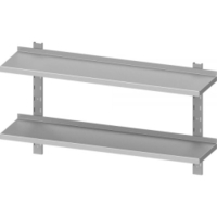 Stalgast Doppel-Wandboard ECO,  2 Böden,  verstellbar,  AISI201 DWB10362,  Maße (B x T x H): 1000 x 300 x 660 mm