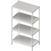 Stalgast Edelstahl Regal,  Tiefe 600 mm,  glatte Böden DRL12650,  Maße: (B x T x H) 1200 x 600 x 1800 mm,  Selbstmontage