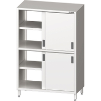 Stalgast Hochschrank,  2 Schiebetüren,  Raumteiler,  Edelstahl VHK08655,  Maße: (B x T x H) 800 x 600 x 1800 mm,  verschweißt