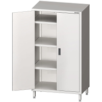 Stalgast Hochschrank mit Flügeltüren,  Edelstahl VHK10651,  Maße: (B x T x H) 1000 x 600 x 1800 mm,  verschweißt